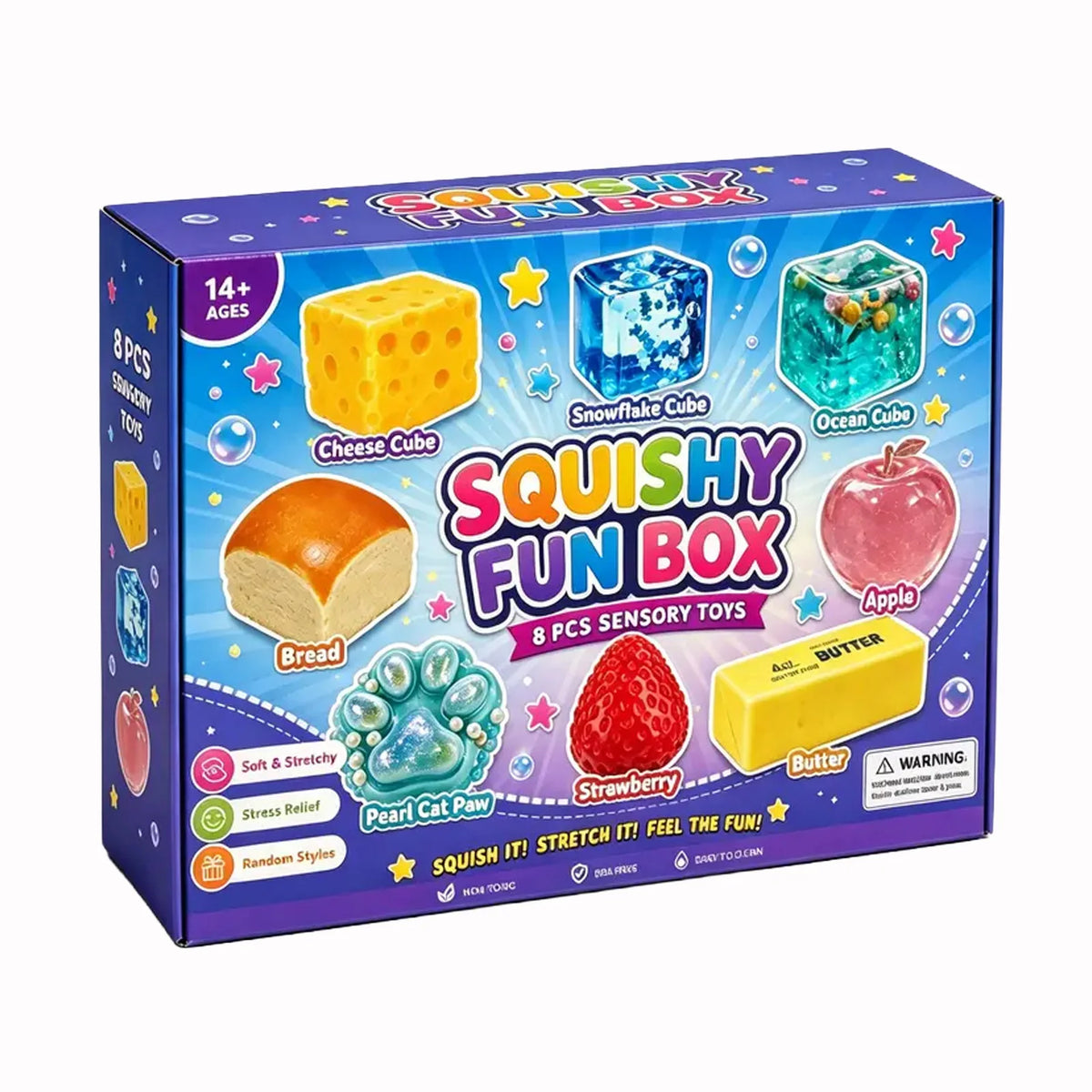 Squishy Mystery Box – 8 Random Slow Rise Squishies