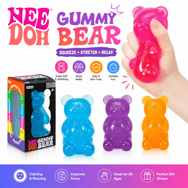 Gummy Bear Squishy – Soft Stress Relief Toy in 4 Colors