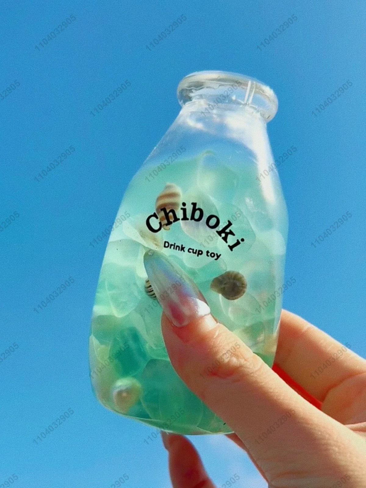 Handmade Ocean Bottle Squishy — Water Scene Stress Ball Fidget Toy